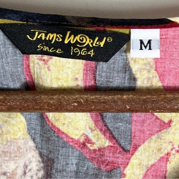 Jams World “Merlot” Slitted Sleeve Women’s Blouse Made in Hawaii Size Medium - Picture 5 of 10